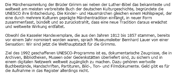 Welthauptstadt der Gebrüder Grimm